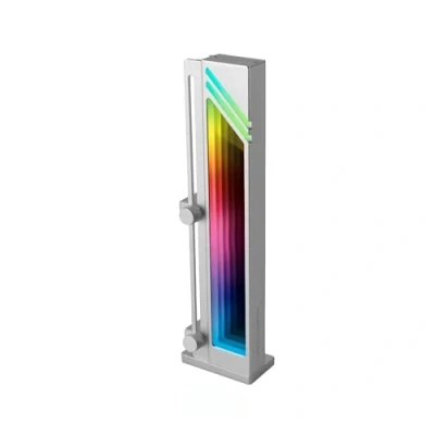Abbildung von MARSGAMING Mars Gaming MCA GCB, Grafikkartenhalter, ARGB Infinity Mirror Illumination, GPU Halter mit Synchronisation, Magnetischer Anti Rutsch Sockel, Universelle Kompatibilität, Silber Grau