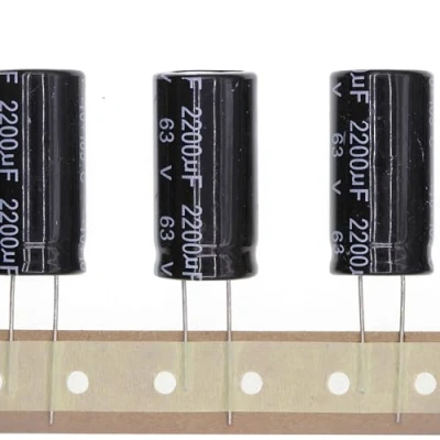 Abbildung von 10 Stück 63V 2200UF Steckbarer Aluminium Elektrolytkondensator 18x35 18 * 35mm