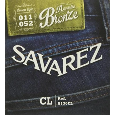 Abbildung von Savarez Saiten 668582 für Akustikgitarre Acoustic Bronze Satz A130CL Custom Light .011 .052