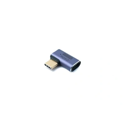 Abbildung von System S USB4 Adapter Typ C Stecker zu Buchse 40 Gbit/s USB 4.0 Winkel Kabel in Grau