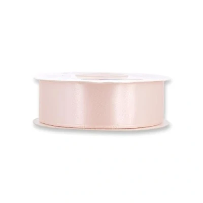 Abbildung von Satinband 25mm x 25m Rolle FARBAUSWAHL in 3/6/12/18/25/38/50/75/100mm farbecht &amp; waschbar Schleifenband für Hochzeit Geschenkband zum Verpacken Dekorieren Basteln Beige 830