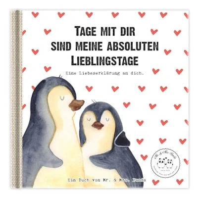 Abbildung von Mr. &amp; Mrs. Panda Geschenkbuch Tage mit dir sind meine absoluten Lieblingstage personalisierte Geschenke, Heiratsantrag, Geschenkidee, Freund, Liebe, Geschenkbücher, Ehefrau