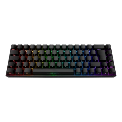 Abbildung von DELTACO Gaming DK440R Mechanische Tastatur (Kabellos, RGB Beleuchtung, 65%, Deutsches Layout QWERTZ, Front Lasering) Schwarz