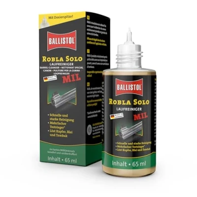 Abbildung von BALLISTOL 23532 Robla Solo MIL Laufreiniger 65ml Flasche Entfernung von Tombak , Kupfer Zink und Bleiabschmierungen