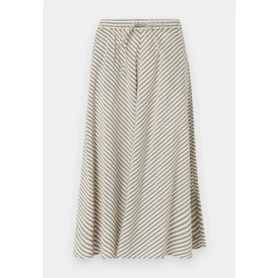 Abbildung von Tommy Hilfiger Crinkle MIDI Skirt Alinienrock, Damen, Größe: 42, Black