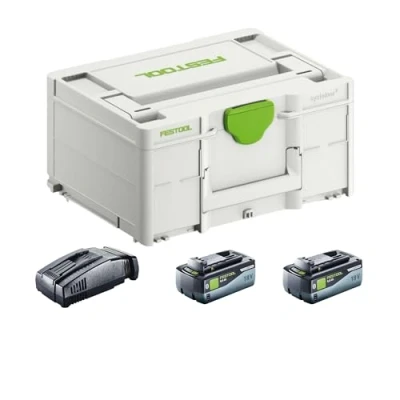 Abbildung von Festool Energie Set SYS 18V 2x8,0/SCA16 (mit Akkupacks BP 18 Li 8,0 ASI, Schnellladegerät), im Systainer