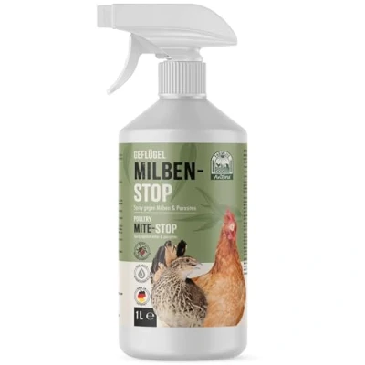 Abbildung von AniForte Milbenspray Hühner &amp; Geflügel 1Liter gegen Milben Parasiten, Stop, Milbenmittel als Umgebungsspray Kontaktspray, zur Vorbeugung bei akutem Befall