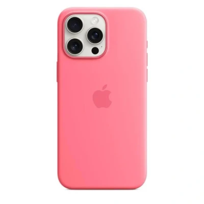 Abbildung von Apple iPhone 15 Pro Max Silikon Case mit MagSafe Pink ​​​​​​​