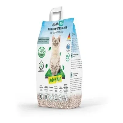 Abbildung von San Klumpendes Bio Katzenstreu aus Holz 100% Natürlich Klumpstreu pflanzlich Holzstreu in der Toilette entsorgbar 4.3 kg / 10 l