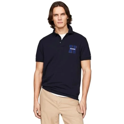 Abbildung von Tommy Hilfiger LOGO Regular FIT Poloshirt, Herren, Größe: Small, Desert sky