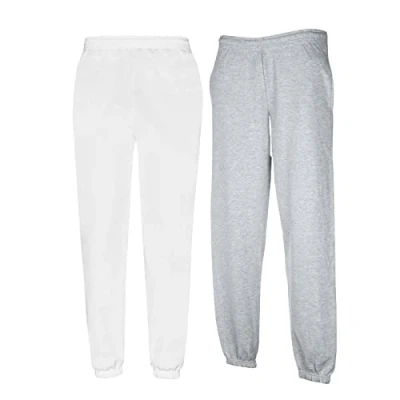 Abbildung von Fruit of The LoomHerren Hose, 1x Grau + Weiss elastisch 1 HL Kauf Notizblock, L