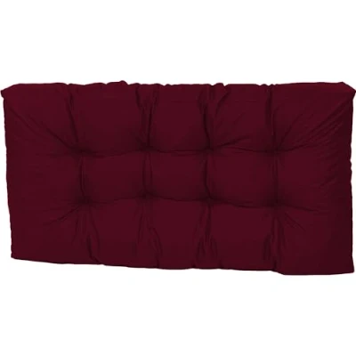 Abbildung von TexDeko® Garden Palettenkissen wasserabweisend UV beständig Premium Sitzkissen gesteppt 120x40x18cm Palettenauflage für Europaletten Palettenmöbel Palettenpolster (Bordeaux)