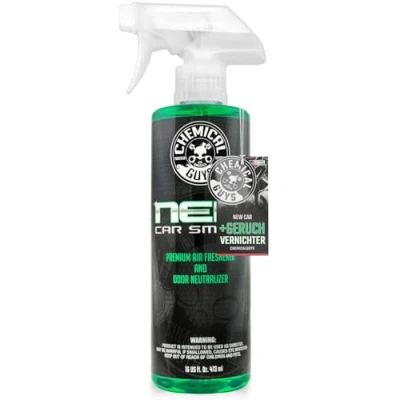 Abbildung von Chemical Guys New Car AIR_101_16 Premium Lufterfrischer und Geruchsbeseitiger, langanhaltender Duft, ideal für Autos, LKWs, SUVs, Wohnmobile mehr, 473 ml