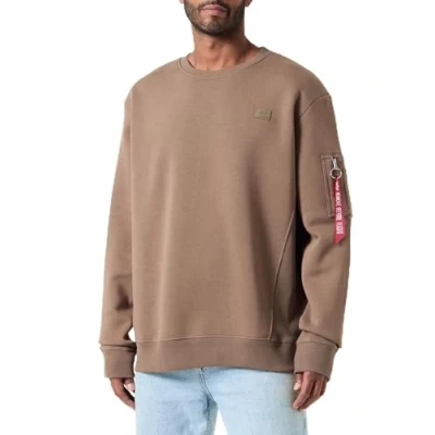 Abbildung von Alpha Industries Sweatshirt, Herren, Größe: Large, Taupe