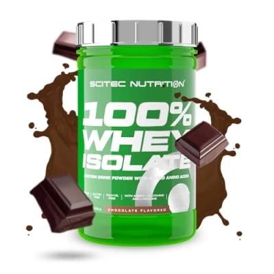 Abbildung von Scitec Nutrition 100% Whey Isolate Reine Proteinleistung mit BCAAs Glutamin &amp; Arginin Zucker Glutenfreie Formel, 700g, Schokolade