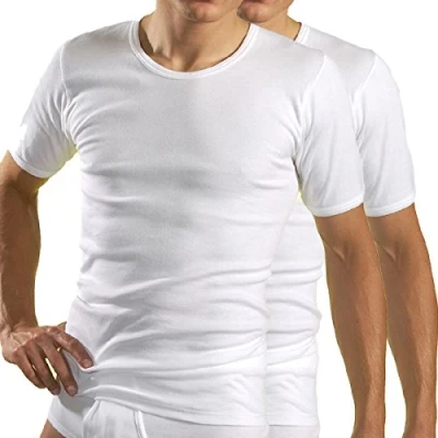 Abbildung von HERMKO Unterziehshirt 3840 2er Pack Herren kurzarm Shirt 100% Bio Baumwolle, Unterhemd