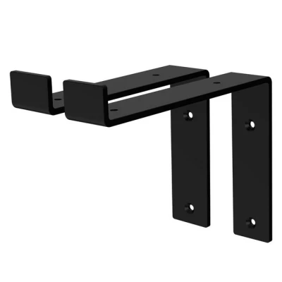 Abbildung von ML DESIGN Wandregalhalter Regalhalterung L Form aus Metall, Regalwinkel für Wandmontage, 2 tlg., Industrielle Wandregal Schwarz, Regalträger Regalhalterungen