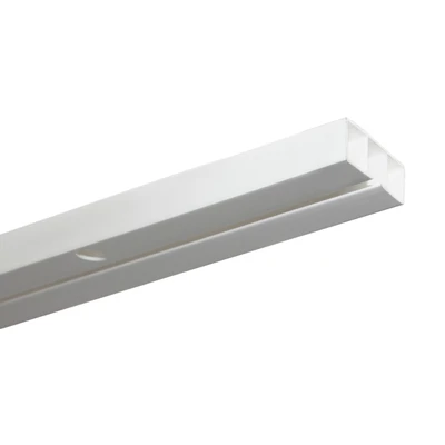 Abbildung von GARDINIA Vorhangschiene, Gebohrt für Deckenmontage, 1 läufige Gardinenschiene, Slim Line, Kunststoff, 210 cm, Weiß