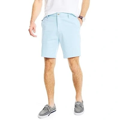 Abbildung von Nautica Herren Classic Fit Flat Front Stretch Solid Chino Deck Legere Shorts, Braun(True Khaki), 30W