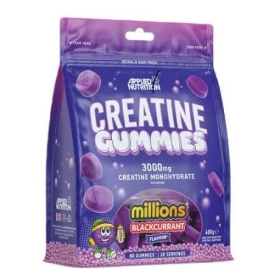 Abbildung von Applied Nutrition Creatine Gummies 3000 mg Kreatin Monohydrat pro Dosis 80 Vegane Creatin für Kraft, Leistung &amp; Regeneration (20 Einnahmen) Servings (Pack of 1), Blue Raspberry)