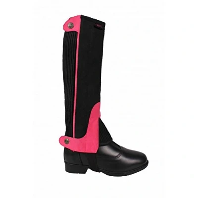 Abbildung von QHP Minichaps Chaps Suede Synthetikleder seitlicher Reißverschluss (Fuchsia, 8 Jahre)