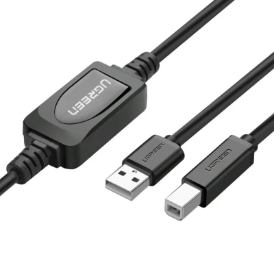 Abbildung von Ugreen US122 USB B A 2.0 Druckerkabel 15 m 480 Mbit/s Schwarz