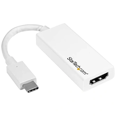 Abbildung von StarTech.com USB C auf HDMI Adapter Thunderbolt 3 kompatibel Weiß 4K 60Hz