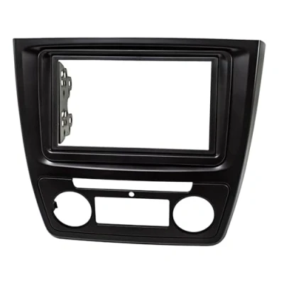 Abbildung von tomzz Audio 2450 025 Doppel DIN Radioblende kompatibel mit Skoda Yeti 5L ab 2009 schwarz Fzg. Klimaautomatik