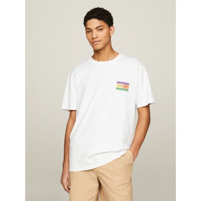 Abbildung von Tommy Jeans T Shirt TJM REG SUMMER FLAG TEE EXT Mehrfarbiger Rückenprint