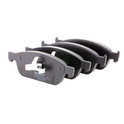 Abbildung von RIDEX 402B1008 Bremsbelagsatz Vorderachse Low Metallic nicht für Verschleißwarnanzeiger vorbereitet mit Kolbenclip