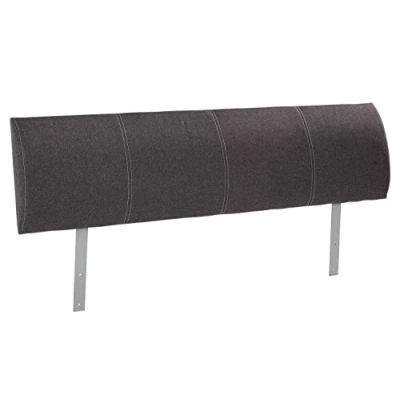 Abbildung von Home4You Kopfteil Bettkopfteil für Bettgestell, Anthrazit, B 140 cm, Webstoff, mit weißen Ziernähten