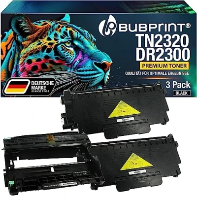 Abbildung von Bubprint Toner und Trommel kompatibel als Ersatz für Brother TN 2320 DR 2300 DCP L2500D L2520DW L2540DN L2560DW HL L2300D L2340DW L2360DN L2365DW MFC L2700DN