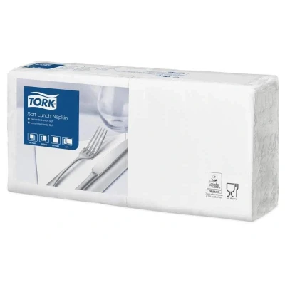 Abbildung von TORK Servietten 32,6 x 33,0 cm 3 lagig weiß
