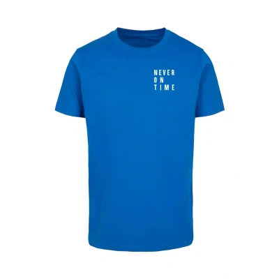 Abbildung von Merchcode Never ON TIME Tshirt print, Größe: Medium, Blue