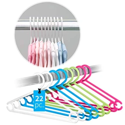 Abbildung von LaLoona Kleiderbügel Bunt, Babykleiderbügel 22 Stück Kinderkleiderbügel für Babys &amp; Kinder