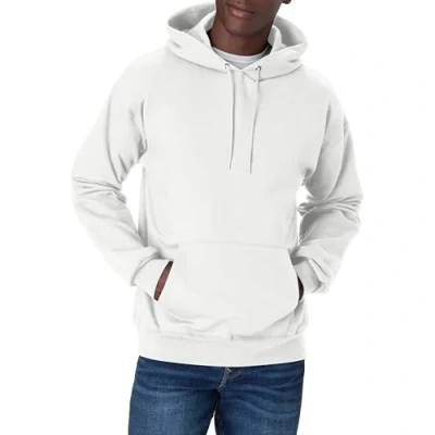 Abbildung von Hanes Herren Ultimative Baumwolle Kapuzenpullover, Weiß, XX Large