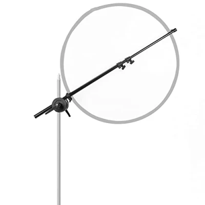 Abbildung von Pyxelstudio Verlängerungsgriff Arm Auslegerarm Reflektorhalter mit Doppelklammer für Lichtständer, Reflektor und andere Ausrüstung 174cm