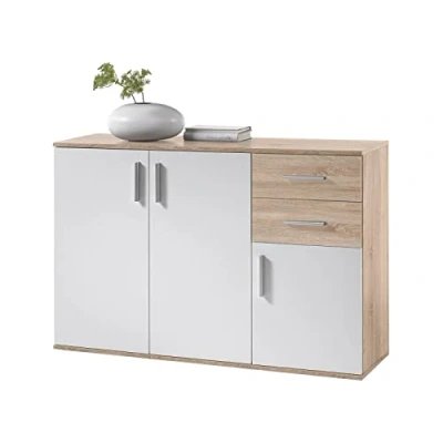Abbildung von PREISBRECHER Kommode &gt;Freida&lt; in Weiß 120x82x35cm (BxHxT), 120 x 82 35 cm (B/H/T)