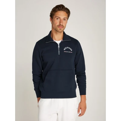 Abbildung von Tommy Hilfiger Roundall Stand Collar ZIP Sweatshirt, Herren, Größe: 3XL, Desert sky