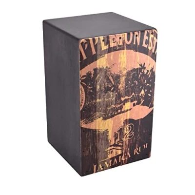 Abbildung von VOLT by Voggenreiter Cool Cajon 2 „Jamaica Rum“, Professionelle mit einstellbarem Snaresystem, Birkenholz, 4 fach Lackierung, Schlagfläche bedruckt, Made in Spain, 1277