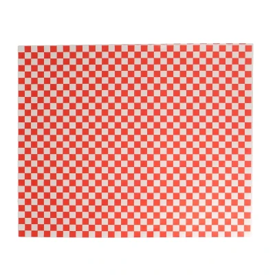 Abbildung von Hamburgerpapier rot weiß 31x38cm