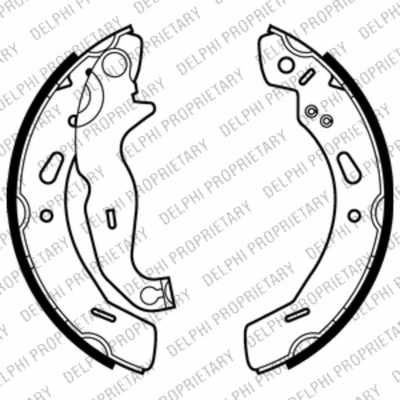 Abbildung von DELPHI LS2016 Bremsbacken 200 32 FORD: FIESTA 6, KA Schrägheck, KA+ MAZDA: 2 Schrägheck