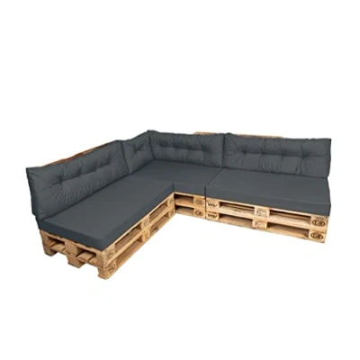 Abbildung von TexDeko Palettenkissen Set Modell: Comfort 7 TLG, wasserabweisend, Premium Qualität, pflegeleicht