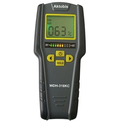 Abbildung von WDH Feuchtigkeitsmesser Materialfeuchte Messgerät 318KC, (nicht zutreffend, 1x Meßgerät), Auto Kalibrierung und Festhalten (Einfrieren) des Messwertes