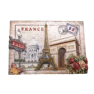 Abbildung von 3D Romantische Paris Frankreich Kühlschrank Kühlschrankmagnet Tourist Souvenirs Handmade Harz Handwerk Magnetische Aufkleber Home Küche Dekoration Reise Geschenk