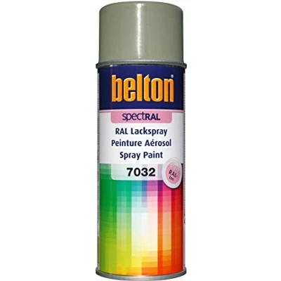 Abbildung von belton spectRAL Lackspray RAL 7032 kieselgrau, glänzend, 400 ml Profi Qualität