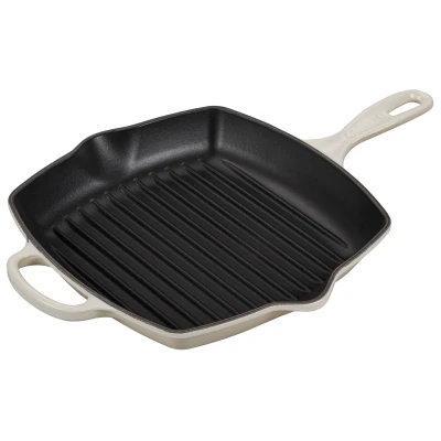 Abbildung von Le Creuset Grillpfanne Signature Meringue 26 x cm Emaillierte Antihaftbeschichtung