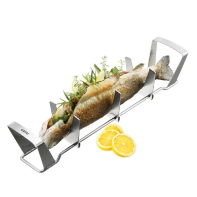Abbildung von GEFU Grillschale &quot;FISCHHALTER BBQ&quot;, Edelstahl, (1 St.), verstellbare Größe, leicht zu reinigen, perfekt für Grillpartys