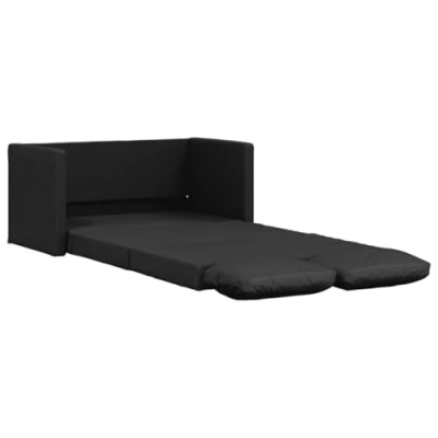 Abbildung von vidaXL Bodensofa, Klappbar Bodenbett Sofa mit Schlaffunktion, Schlafsofa Schlafsessel Metallgestell, Klappsofa Sofabett für Wohnzimmer Schlafzimmer, Schwarz Stoff