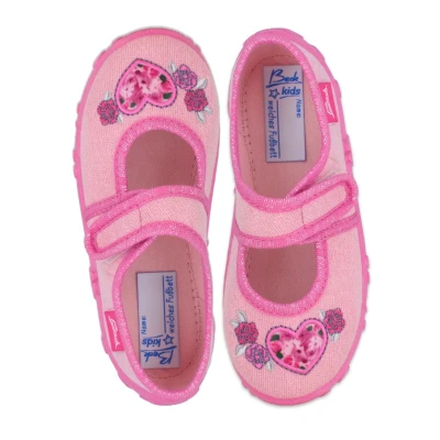 Abbildung von Beck Darling Hausschuh für Kinder, Größe: 35, Rosa Schuhe